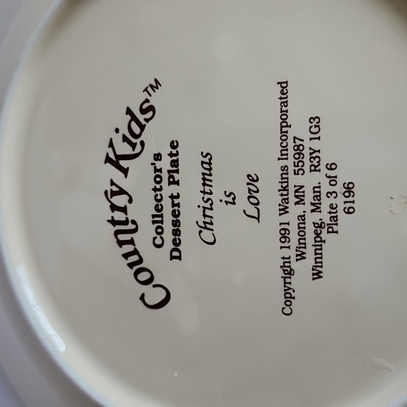 Country kids collector's dessert plate - Picture 2 of 2